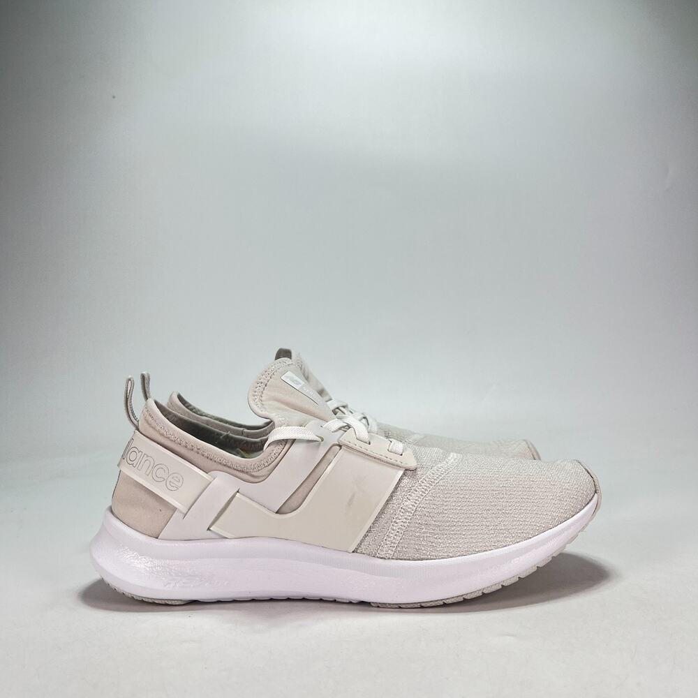 New Balance Nergize Sport White Beige Cross Trainer Slip On Sneakers Womens Sz 8